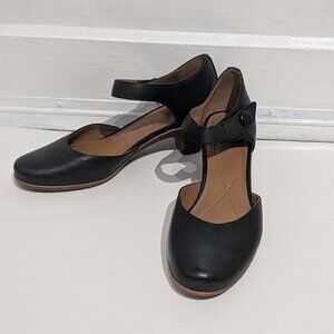 Easy Spirit Women's Clarice Mary Jane Pump Black Leather Size 11 W